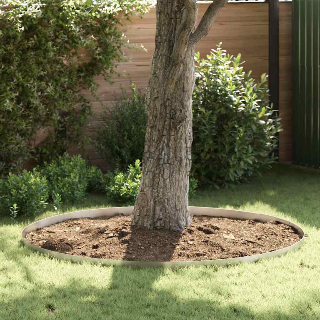 vidaXL Finitura per Prato da Giardino 4 pcs Argento 450 x 10 cm