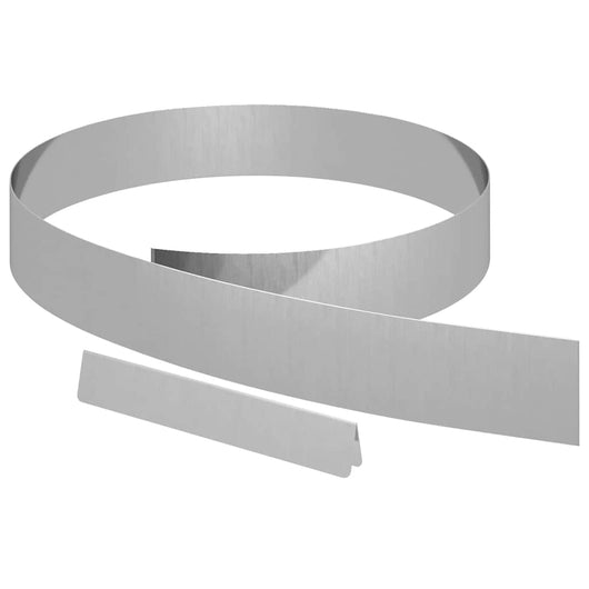 vidaXL Finitura per Prato da Giardino 4 pcs Argento 450 x 10 cm