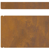 vidaXL Finitura per Prato da Giardino Ruggine 450 x 10 cm