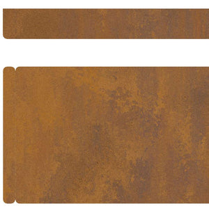 vidaXL Finitura per Prato da Giardino Ruggine 450 x 10 cm