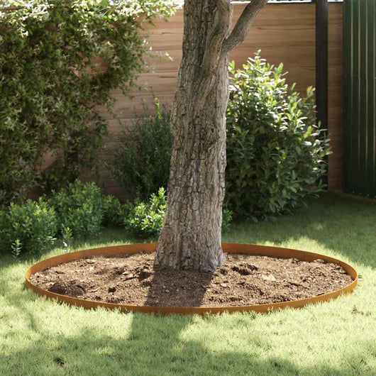 Finitura per Prato da Giardino 4 pcs Ruggine 450 x 10 cm 868021