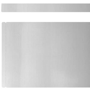 vidaXL Finitura per Prato da Giardino 4 pcs Argento 450 x 15 cm