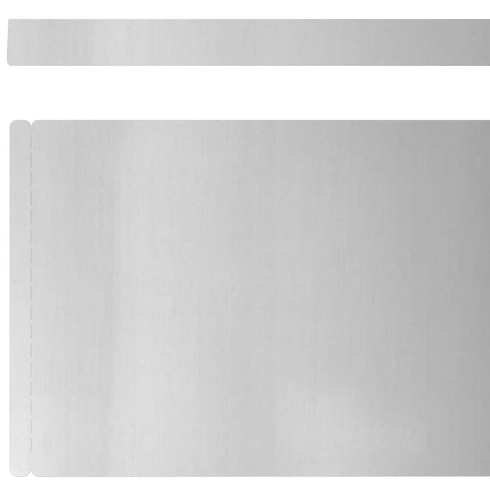 vidaXL Finitura per Prato da Giardino 4 pcs Argento 450 x 15 cm