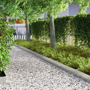 vidaXL Finitura per Prato da Giardino 4 pcs Argento 450 x 15 cm