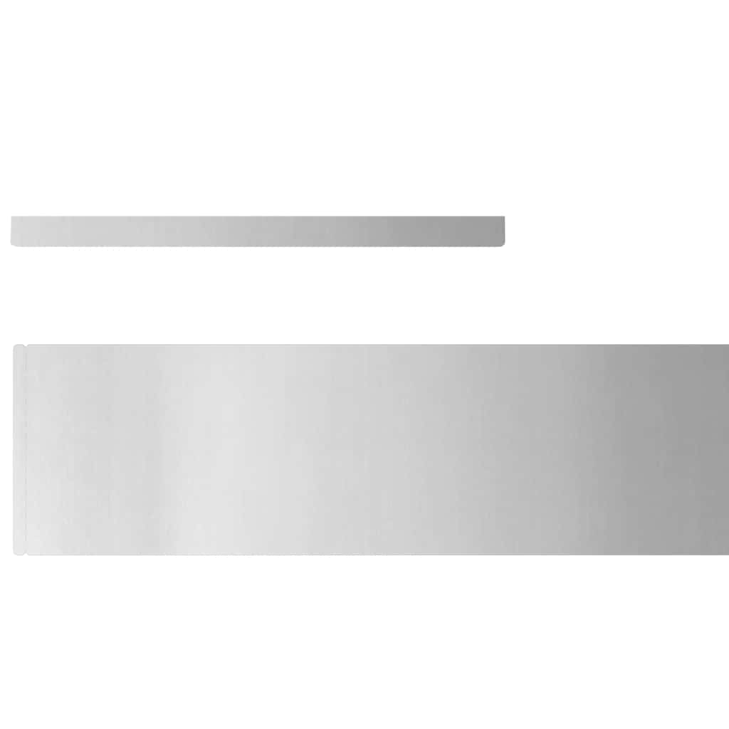 Finitura per Prato da Giardino 4 pcs Argento 450 x 15 cm 868025