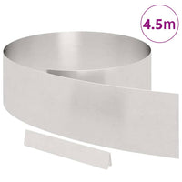 vidaXL Finitura per Prato da Giardino Argento 450 x 20 cm