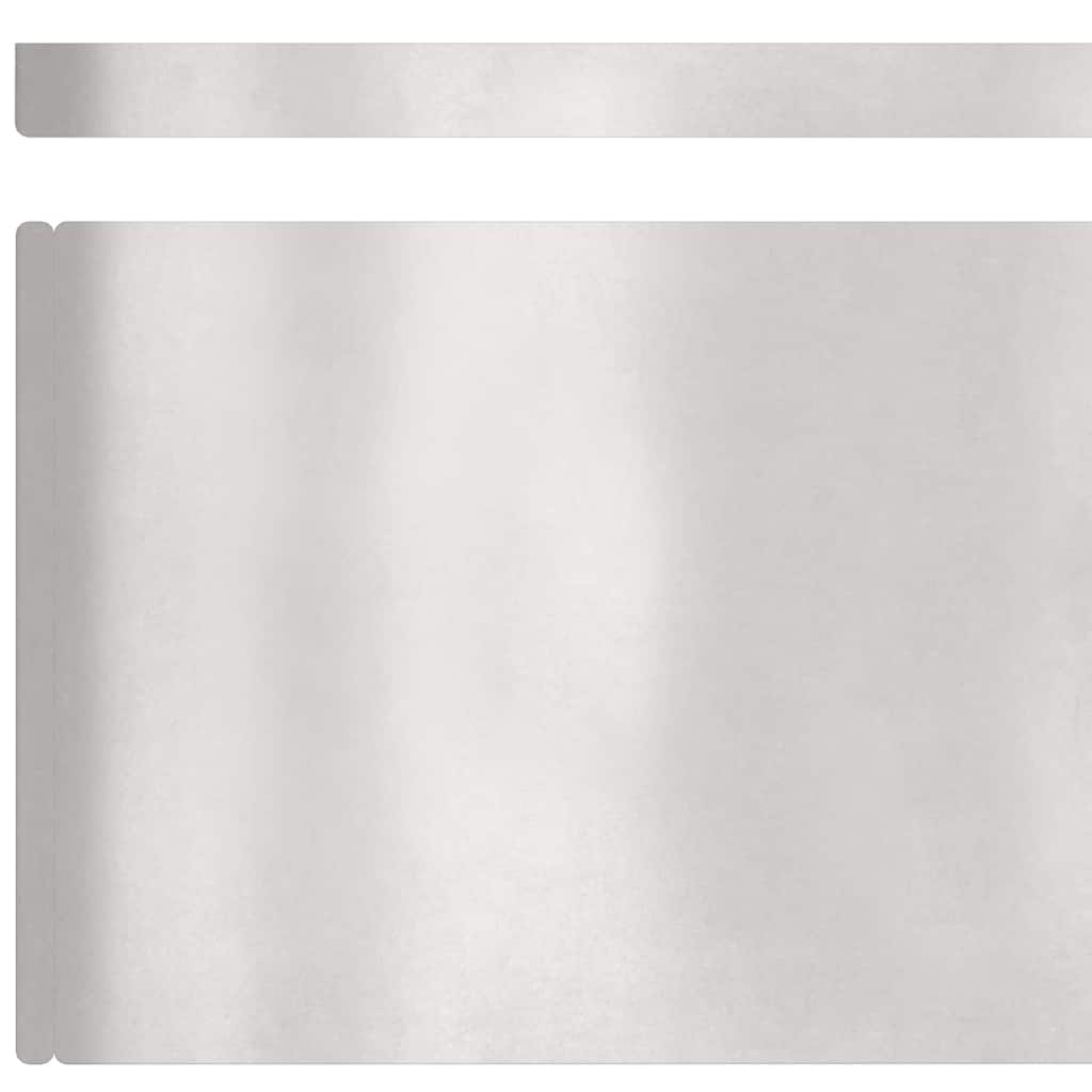 vidaXL Finitura per Prato da Giardino 4 pcs Argento 450 x 20 cm