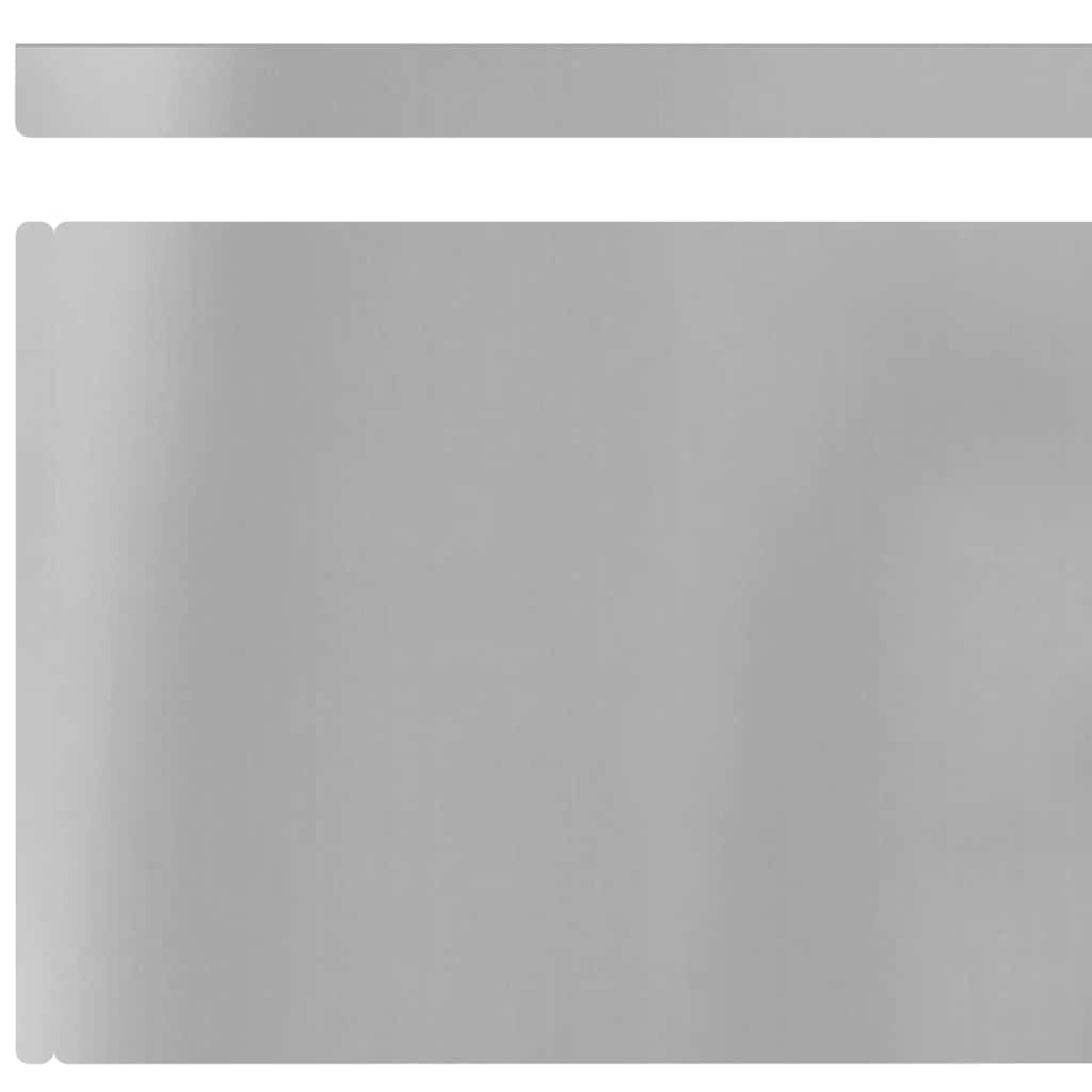 vidaXL Finitura per Prato da Giardino 4 pcs Argento 450 x 20 cm