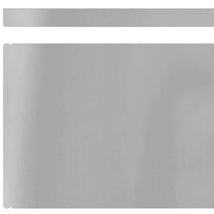 vidaXL Finitura per Prato da Giardino 4 pcs Argento 450 x 20 cm