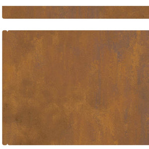 vidaXL Finitura per Prato da Giardino 4 pcs Ruggine 450 x 20 cm