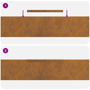 Finitura per Prato da Giardino 4 pcs Ruggine 450 x 20 cm 868033