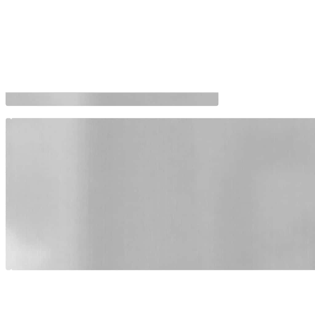 vidaXL Finitura per Prato da Giardino Argento 450 x 25 cm