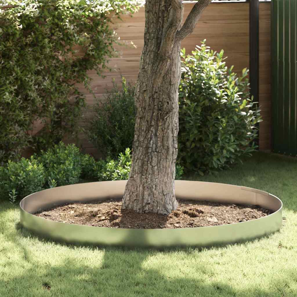 vidaXL Finitura per Prato da Giardino 4 pcs Argento 450 x 25 cm