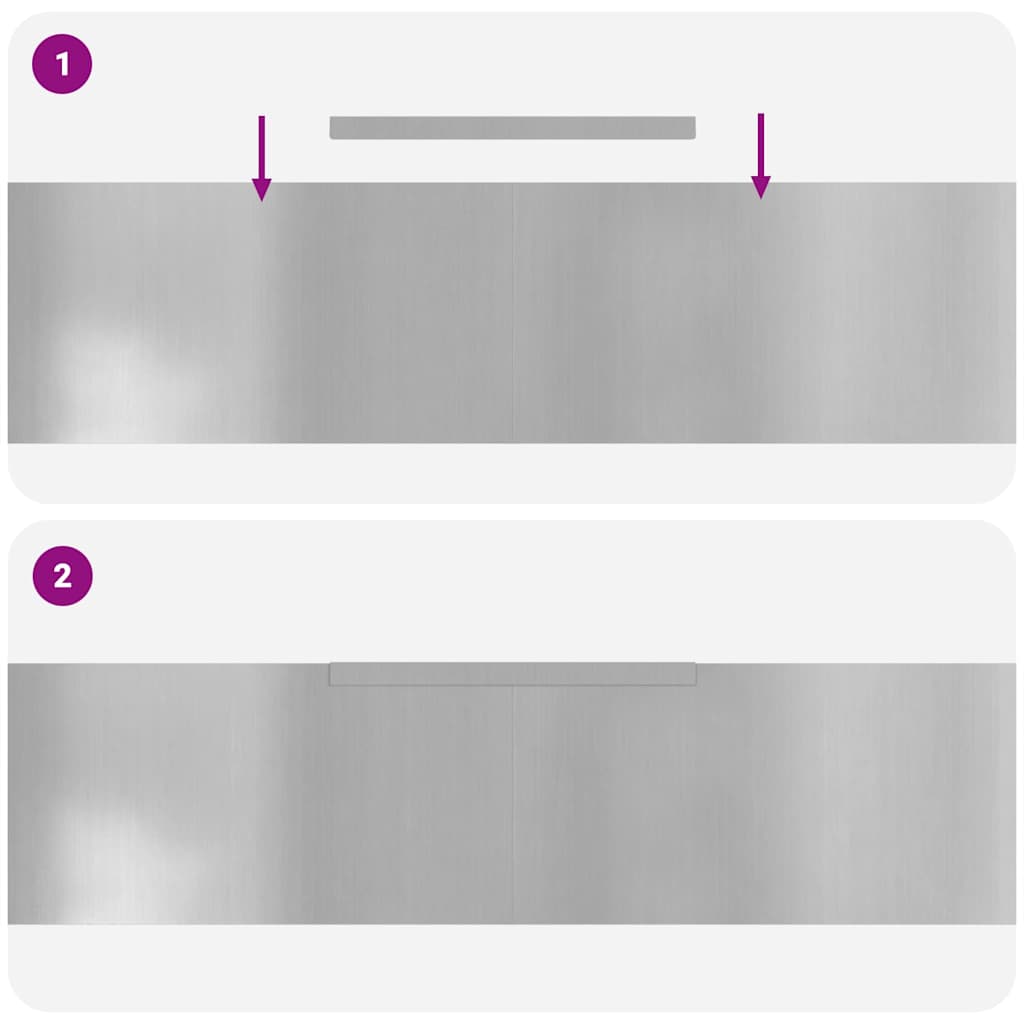 vidaXL Finitura per Prato da Giardino 4 pcs Argento 450 x 25 cm