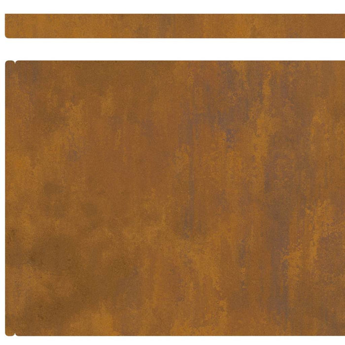 vidaXL Finitura per Prato da Giardino Ruggine 450 x 25 cm