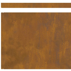 vidaXL Finitura per Prato da Giardino 4 pcs Ruggine 450 x 25 cm