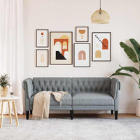 Divano Chesterfield Altro Grigio chiaro 182.5 x 74.5 x 74.5 cm 42013007