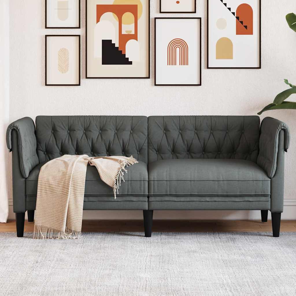 Divano-Sofa-Divanetto Grigio scuro 182,5 x 74,5 x 74,5 cm Poliestere