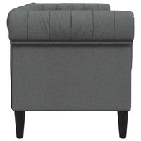 Divano Chesterfield Grigio scuro 182.5 x 74.5 x 74.5 cm Tessuto 42013008
