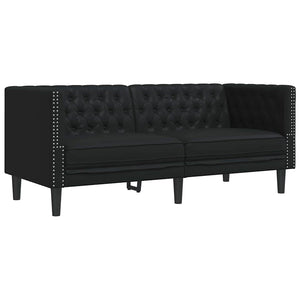 vidaXL Divano Chesterfield Nero 174 x 74.5 x 70.5 cm Pelle sintetica