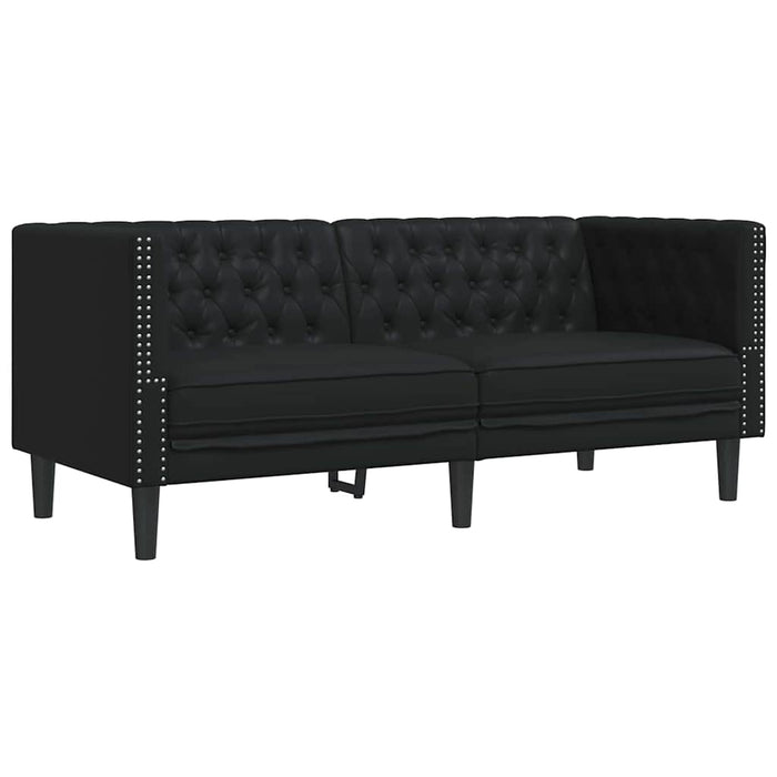 vidaXL Divano Chesterfield Nero 174 x 74.5 x 70.5 cm Pelle sintetica