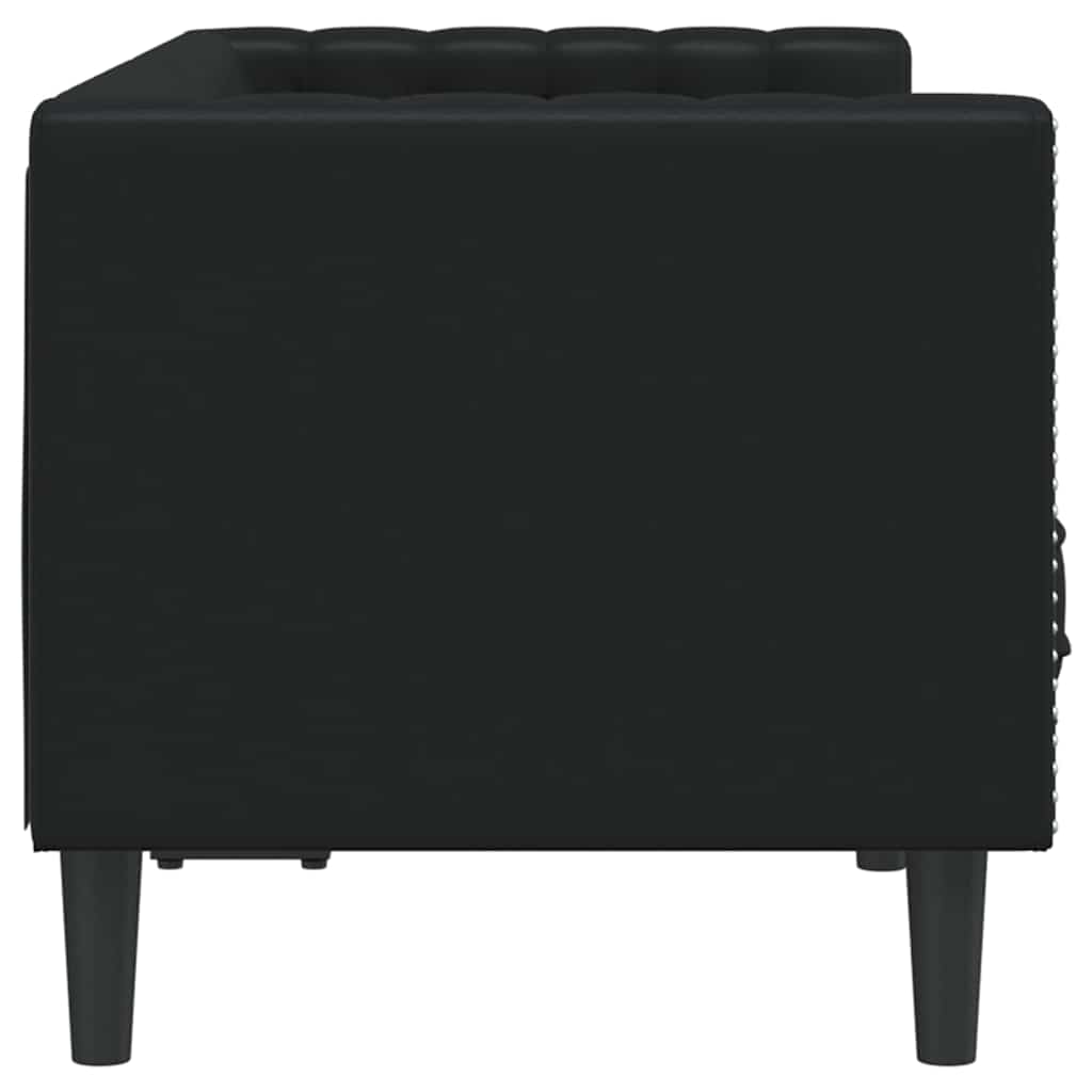 vidaXL Divano Chesterfield Nero 174 x 74.5 x 70.5 cm Pelle sintetica