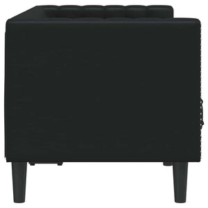 vidaXL Divano Chesterfield Nero 174 x 74.5 x 70.5 cm Pelle sintetica