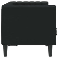 Divano Chesterfield Nero 174 x 74.5 x 70.5 cm Pelle sintetica 42013014