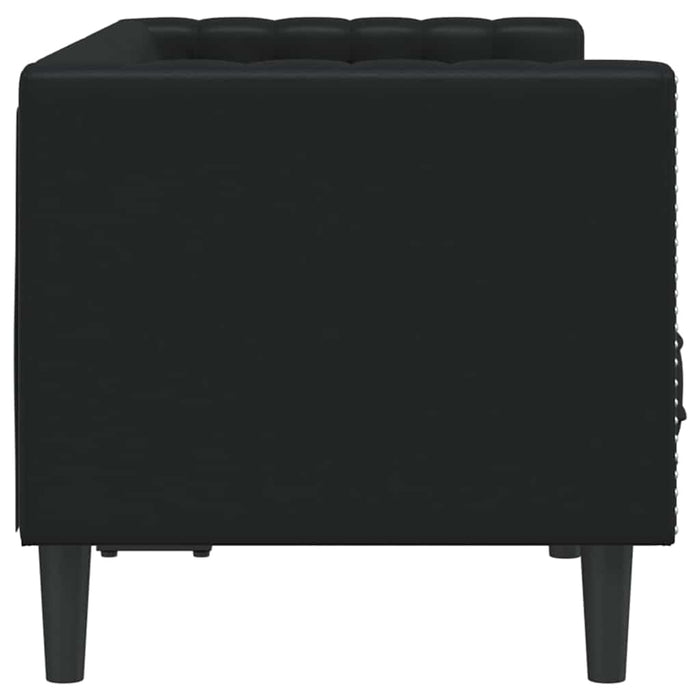 Divano Chesterfield Nero 174 x 74.5 x 70.5 cm Pelle sintetica 42013014