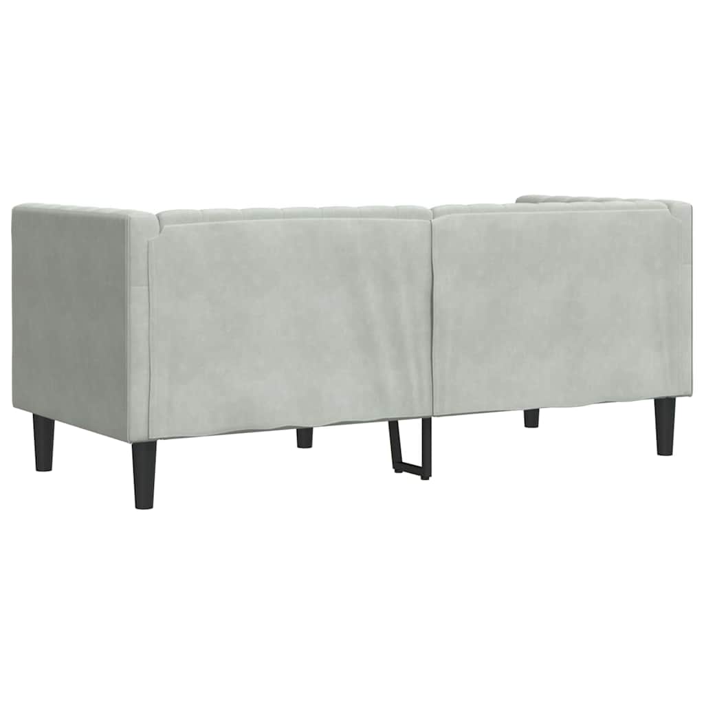 Divano Chesterfield Grigio chiaro 174 x 74.5 x 70.5 cm Velluto 42013019