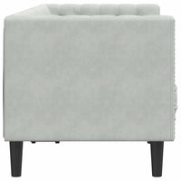 Divano Chesterfield Grigio chiaro 174 x 74.5 x 70.5 cm Velluto 42013019