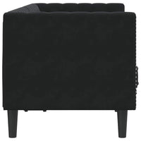 vidaXL Divano Chesterfield Argille Nero 174 x 74.5 x 70.5 cm Velluto