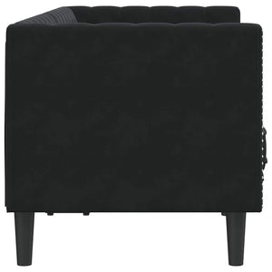 vidaXL Divano Chesterfield Argille Nero 174 x 74.5 x 70.5 cm Velluto