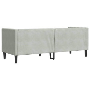 Divano Chesterfield Grigio chiaro 194 x 74.5 x 70.5 cm Velluto 42013022