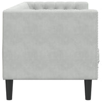 vidaXL Divano Chesterfield Grigio chiaro 194 x 74.5 x 70.5 cm Velluto