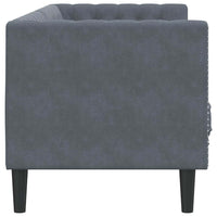 vidaXL Divano Chesterfield Grigio scuro 194 x 74.5 x 70.5 cm Velluto