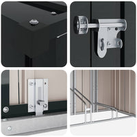 Capanno per Biciclette 3 pcs Antracite 215 x 206 x 157 cm 3385873