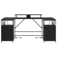 vidaXL Scrivania Rovere nero 182 x 101 x 87.5 cm Legno multistrato