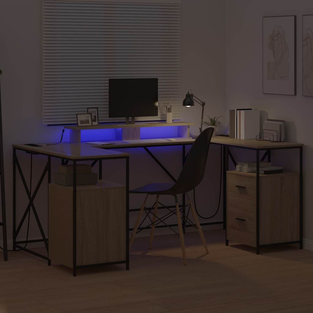 Scrivania rovere sonoma 182 x 101 x 87.5 cm Legno multistrato 3376137