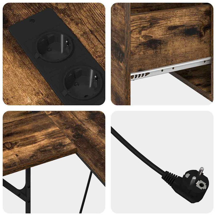 Scrivania Rovere fumo 182 x 101 x 87.5 cm Legno multistrato 3376138