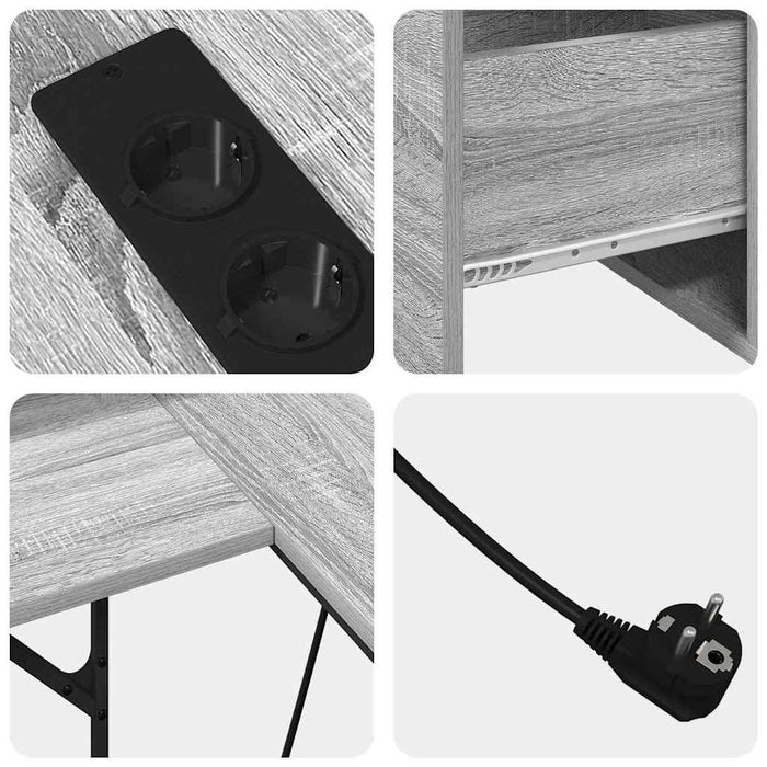 Scrivania Grigio sonoma 182 x 101 x 87.5 cm Legno multistrato 3376139