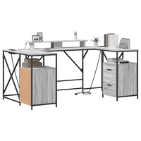 Scrivania Grigio sonoma 182 x 101 x 87.5 cm Legno multistrato 3376139