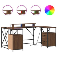 vidaXL Scrivania Rovere marrone 182 x 101 x 87.5 cm Legno multistrato