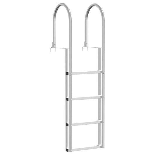 vidaxl Scala da Molo Argento 45 x 11.5 x 162 cm Alluminio