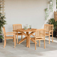 Set da Pranzo per Giardino 3 pcs Marrone Legno: Acacia solida 3255792