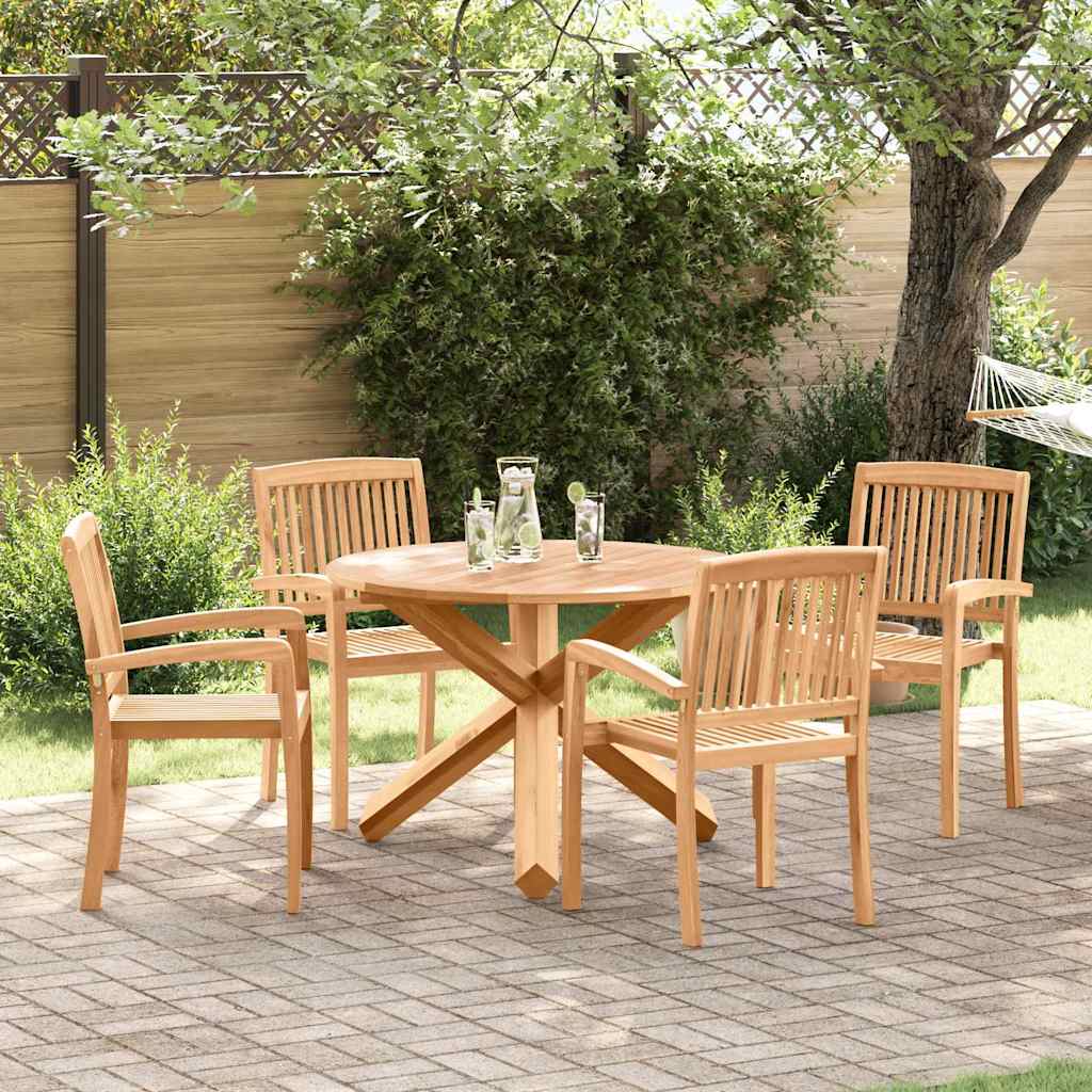 Set da Pranzo per Giardino 3 pcs Marrone Legno: Acacia solida 3255792