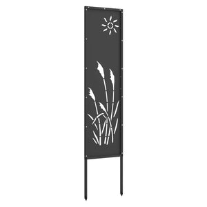 Schermo per privacy in giardino Traforo Nero 32 x 140 cm 876203