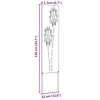 Pannello Decorativo da Giardino Altro Bianco 32 x 140 cm 876211
