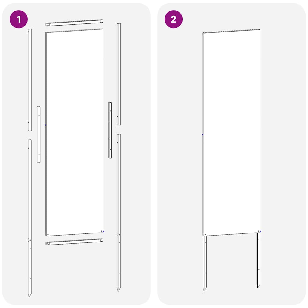Pannello Decorativo da Giardino Altro Antracite 32 x 140 cm 876219