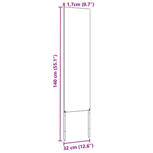 Pannello Decorativo da Giardino Altro Antracite 32 x 140 cm 876219